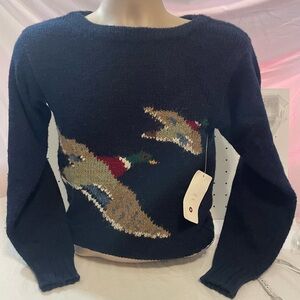 Garland Blue Rare Duck Knit Sweater